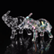 Crystal Elephant Figurine Cute Mini Baby Elephant Desk Ornament 4