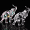 Crystal Elephant Figurine Cute Mini Baby Elephant Desk Ornament 5