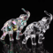 Crystal Elephant Figurine Cute Mini Baby Elephant Desk Ornament 5