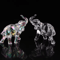 Crystal Elephant Figurine Cute Mini Baby Elephant Desk Ornament 0