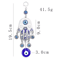 Hamsa Hand Evil Eye Wall Decor Geometric Wind Chime For Peaceful Spaces 6
