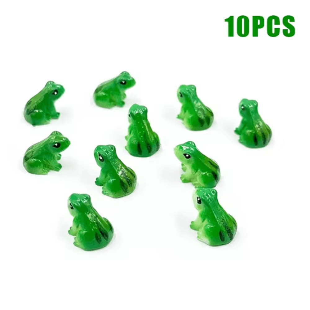 Mini Frog Figurines Set Cute Resin Fairy Garden Decor For Creative Displays 1