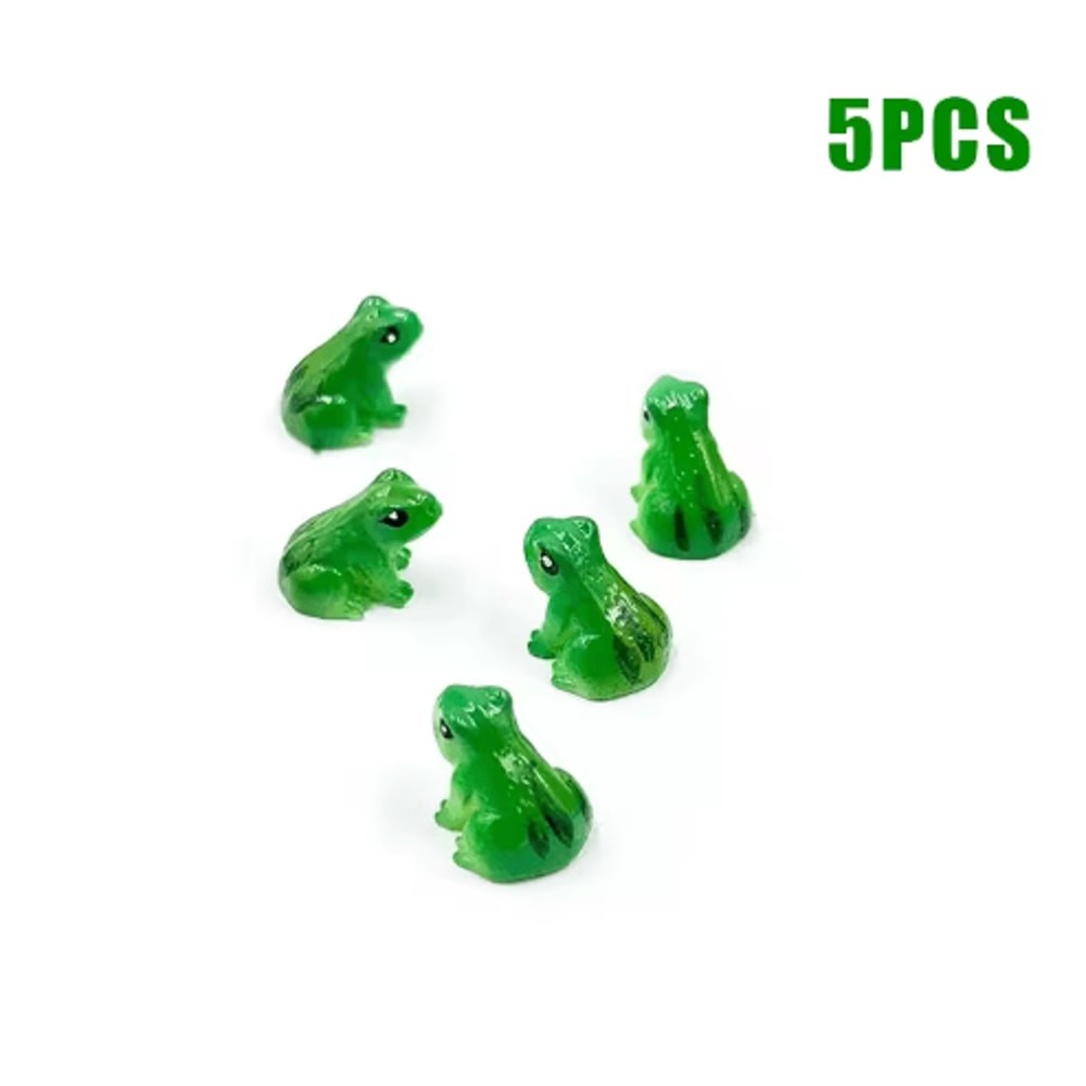 Mini Frog Figurines Set Cute Resin Fairy Garden Decor For Creative Displays 2
