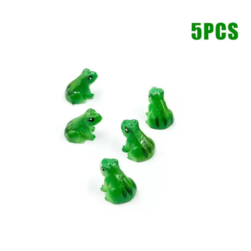 Mini Frog Figurines Set Cute Resin Fairy Garden Decor For Creative Displays 2