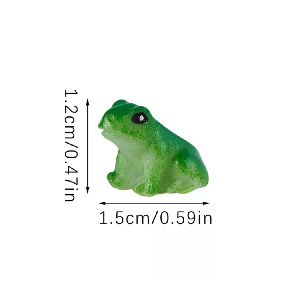 Mini Frog Figurines Set Cute Resin Fairy Garden Decor For Creative Displays 3