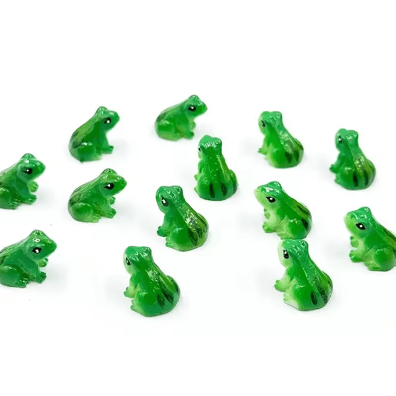 Mini Frog Figurines Set Cute Resin Fairy Garden Decor For Creative Displays 5