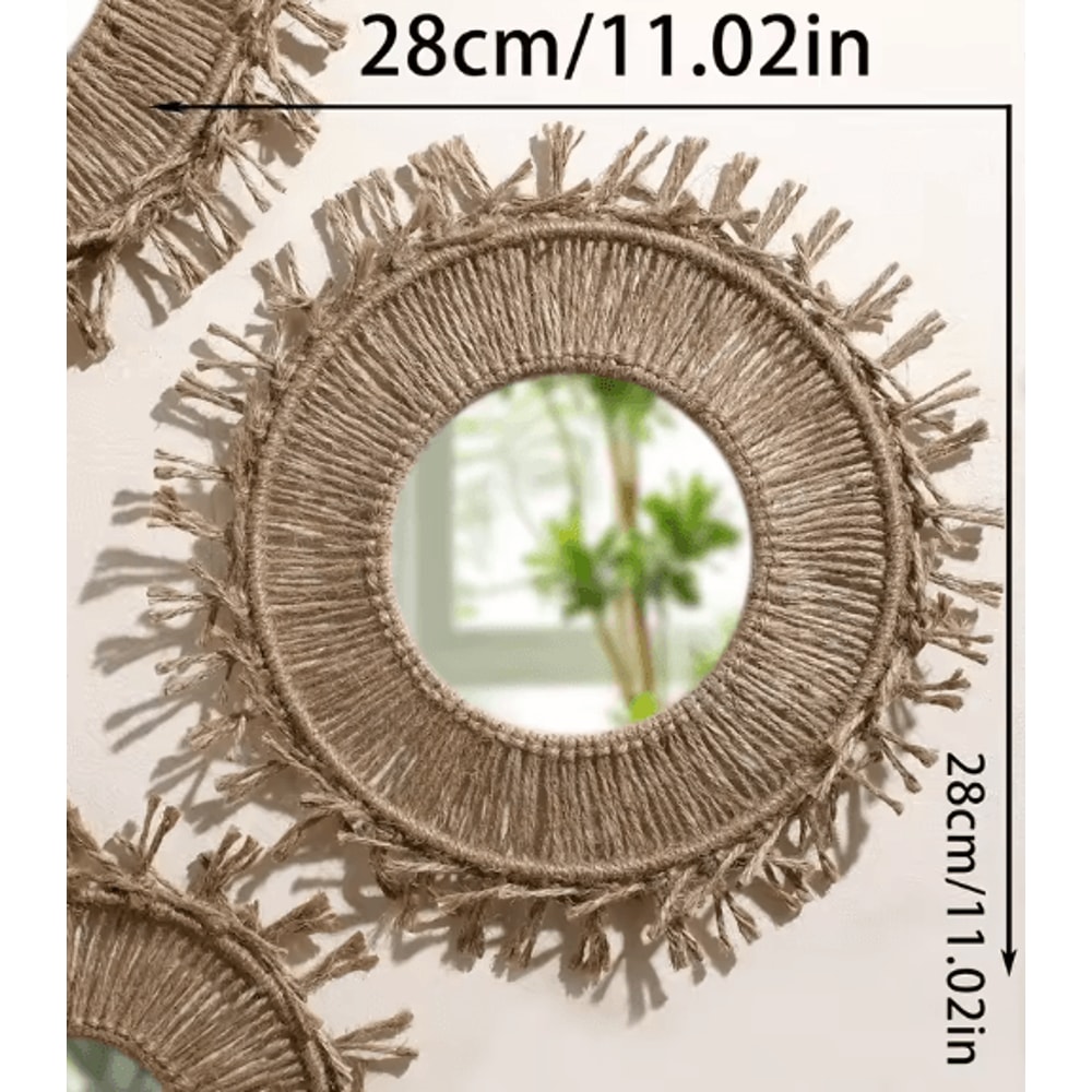 Handmade Boho Wall Baskets Set Woven Seagrass Decor For Rustic Homes 10