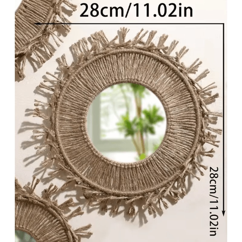 Handmade Boho Wall Baskets Set Woven Seagrass Decor For Rustic Homes 10