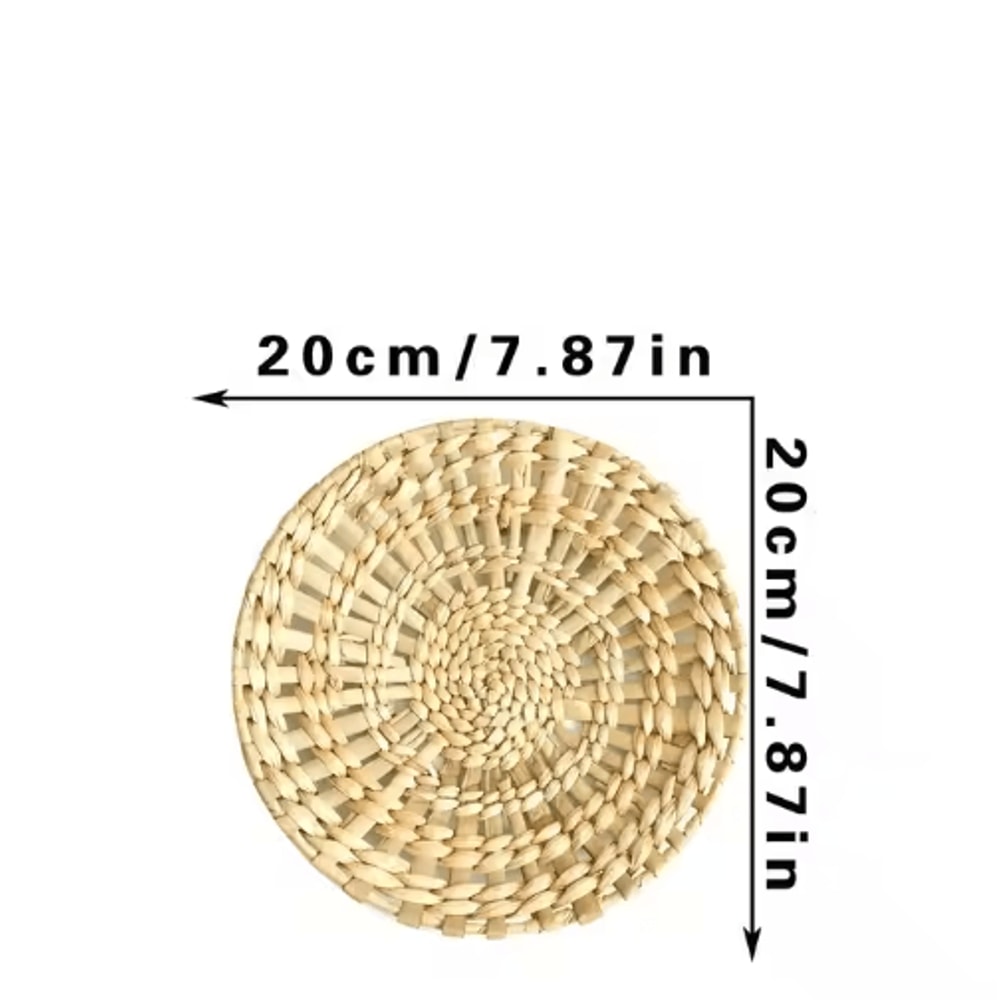 Handmade Boho Wall Baskets Set Woven Seagrass Decor For Rustic Homes 6