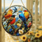 Acrylic Bird Flower Hanging Ornament Cute Floral Window Decor Pendant 7