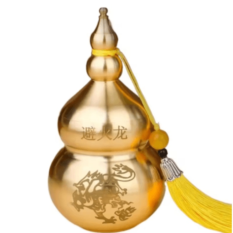 Feng Shui Wu Lou Brass Gourd Fortune Protection Decor For Home Office 1