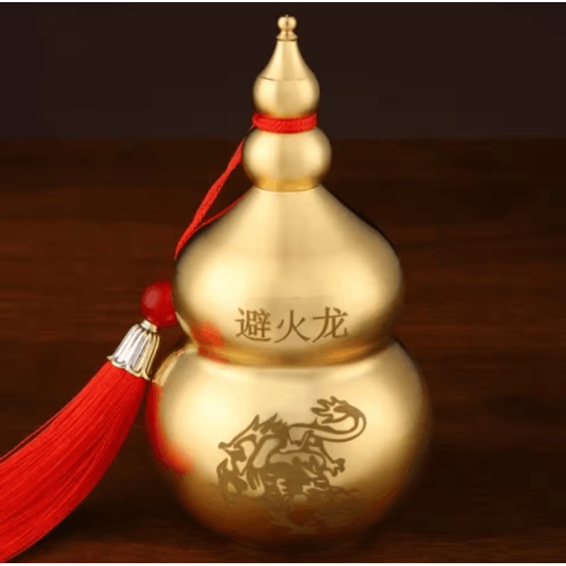 Feng Shui Wu Lou Brass Gourd Fortune Protection Decor For Home Office 6