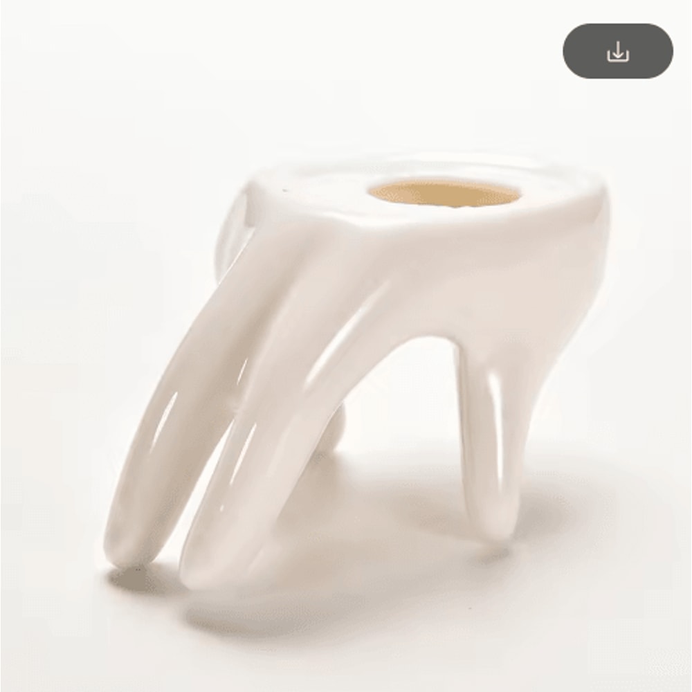 White Ceramic Air Plant Holder Chic Tillandsia Display For Modern Spaces 2