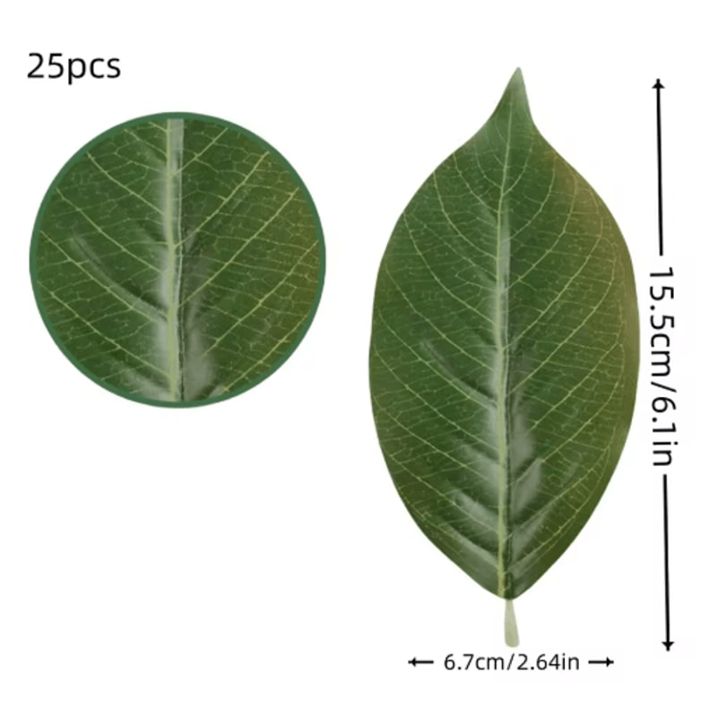 Artificial Magnolia Leaves Set Realistic PU Leaves For Floral Arrangements DIY Decor 1