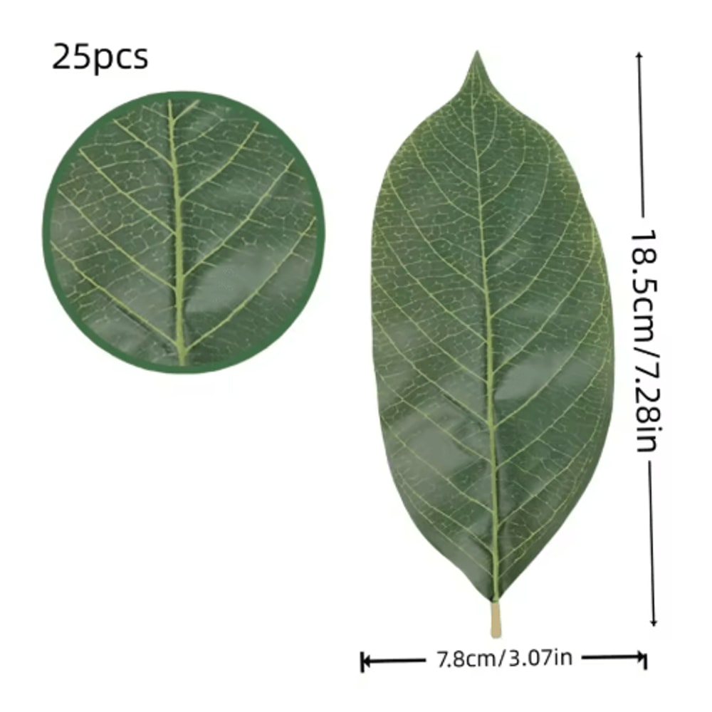 Artificial Magnolia Leaves Set Realistic PU Leaves For Floral Arrangements DIY Decor 4