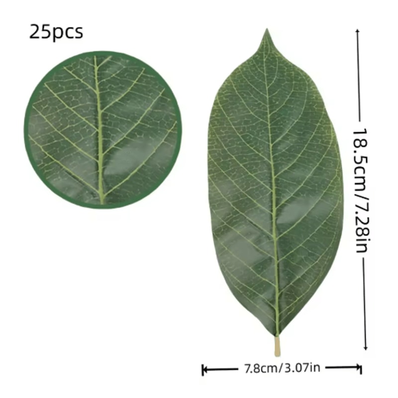 Artificial Magnolia Leaves Set Realistic PU Leaves For Floral Arrangements DIY Decor 4