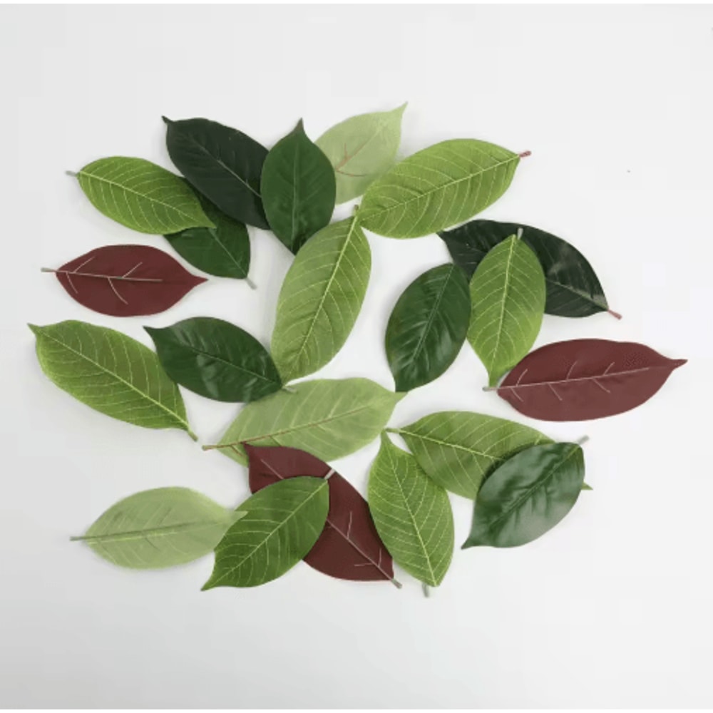 Artificial Magnolia Leaves Set Realistic PU Leaves For Floral Arrangements DIY Decor 5
