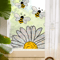 Sunflower Bee Rainbow Window Sticker Vibrant Static Cling Glass Decor 4