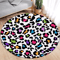 Leopard Print Round Rug Soft Flannel Animal Print Carpet For Stylish Spaces 1