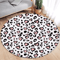 Leopard Print Round Rug Soft Flannel Animal Print Carpet For Stylish Spaces 2