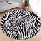Leopard Print Round Rug Soft Flannel Animal Print Carpet For Stylish Spaces 3