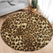 Leopard Print Round Rug Soft Flannel Animal Print Carpet For Stylish Spaces 6