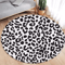 Leopard Print Round Rug Soft Flannel Animal Print Carpet For Stylish Spaces 10