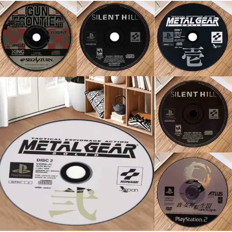 Metal Gear Gaming Room Rug Round Cartoon Floor Mat For Stylish Spaces 0