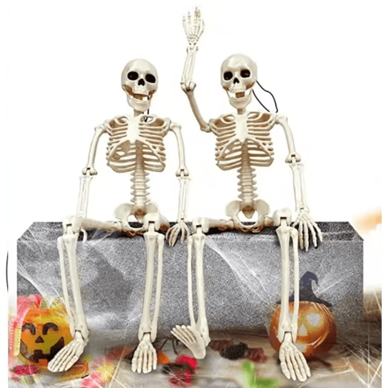 LifeSize Halloween Skeleton Decoration Spooky Haunted House Prop For Parties 0