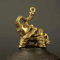 Brass Elephant Figurine Auspicious Mini Elephant Decor For Home Office 3