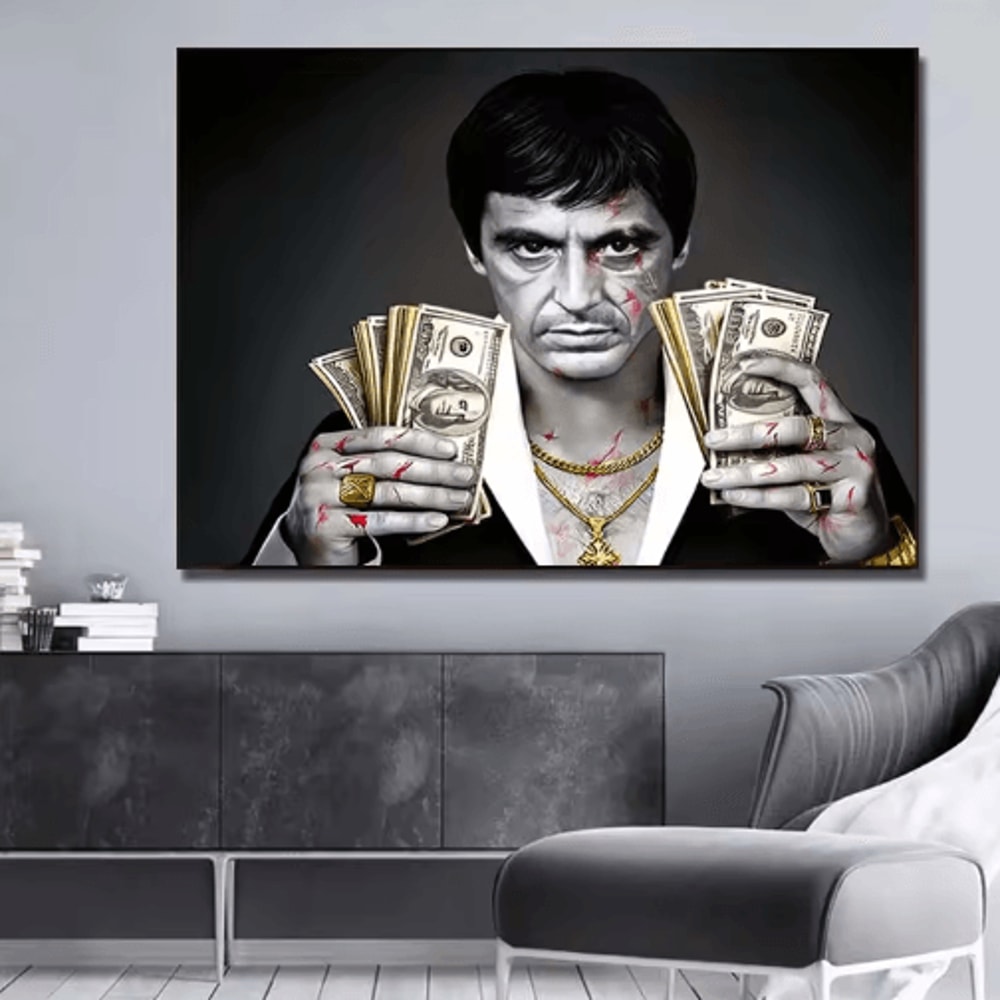 Scarface Tony Montana Canvas Iconic Gangster Wall Art For Bold Interiors 1