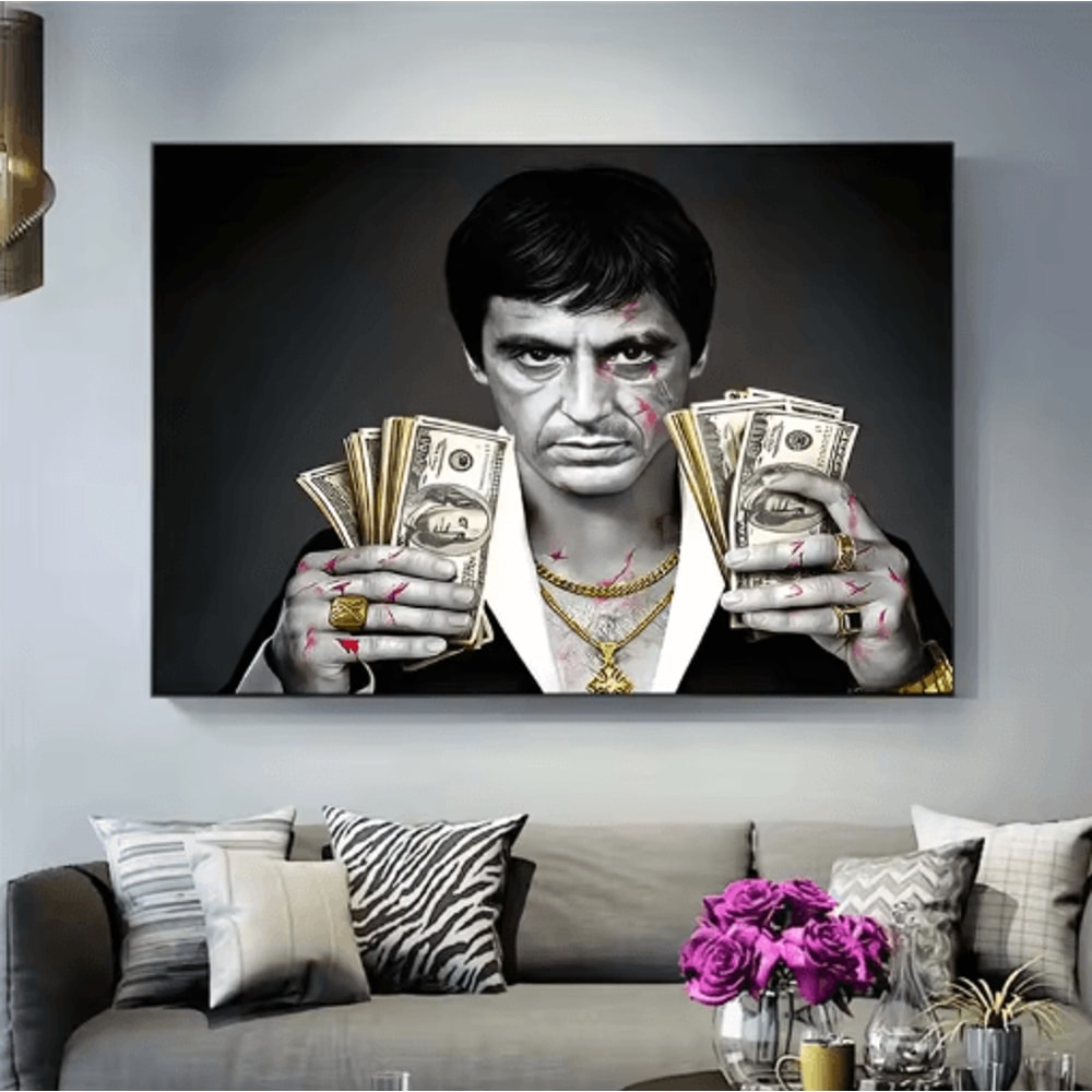 Scarface Tony Montana Canvas Iconic Gangster Wall Art For Bold Interiors 4