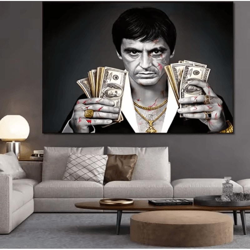 Scarface Tony Montana Canvas Iconic Gangster Wall Art For Bold Interiors 5