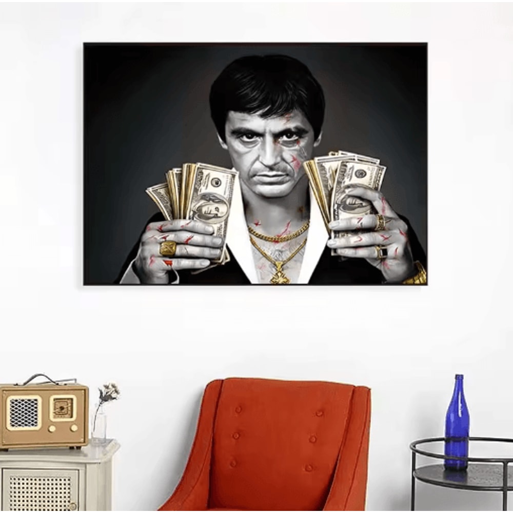 Scarface Tony Montana Canvas Iconic Gangster Wall Art For Bold Interiors 0