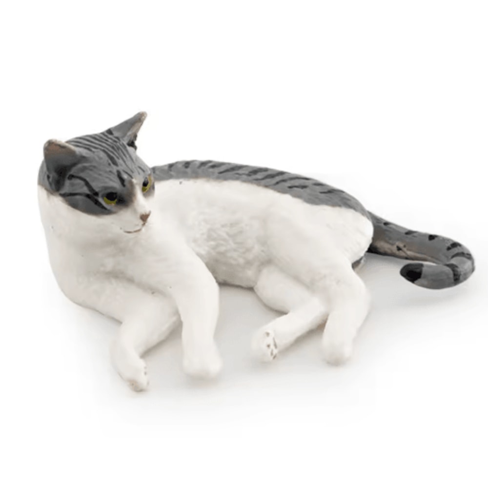 Sleeping Orange Cat Figurine Cute Mini Cat Decor For Cozy Spaces 3