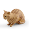 Sleeping Orange Cat Figurine Cute Mini Cat Decor For Cozy Spaces 5