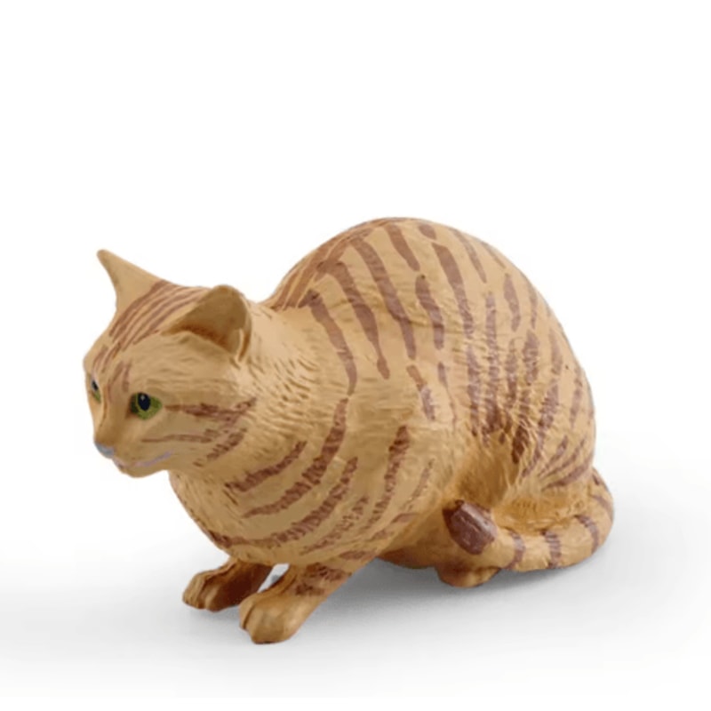 Sleeping Orange Cat Figurine Cute Mini Cat Decor For Cozy Spaces 5