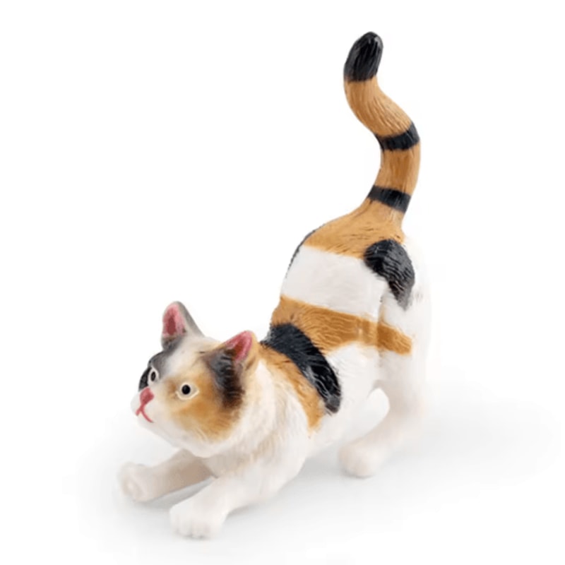 Sleeping Orange Cat Figurine Cute Mini Cat Decor For Cozy Spaces 9