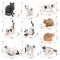 Sleeping Orange Cat Figurine Cute Mini Cat Decor For Cozy Spaces 11