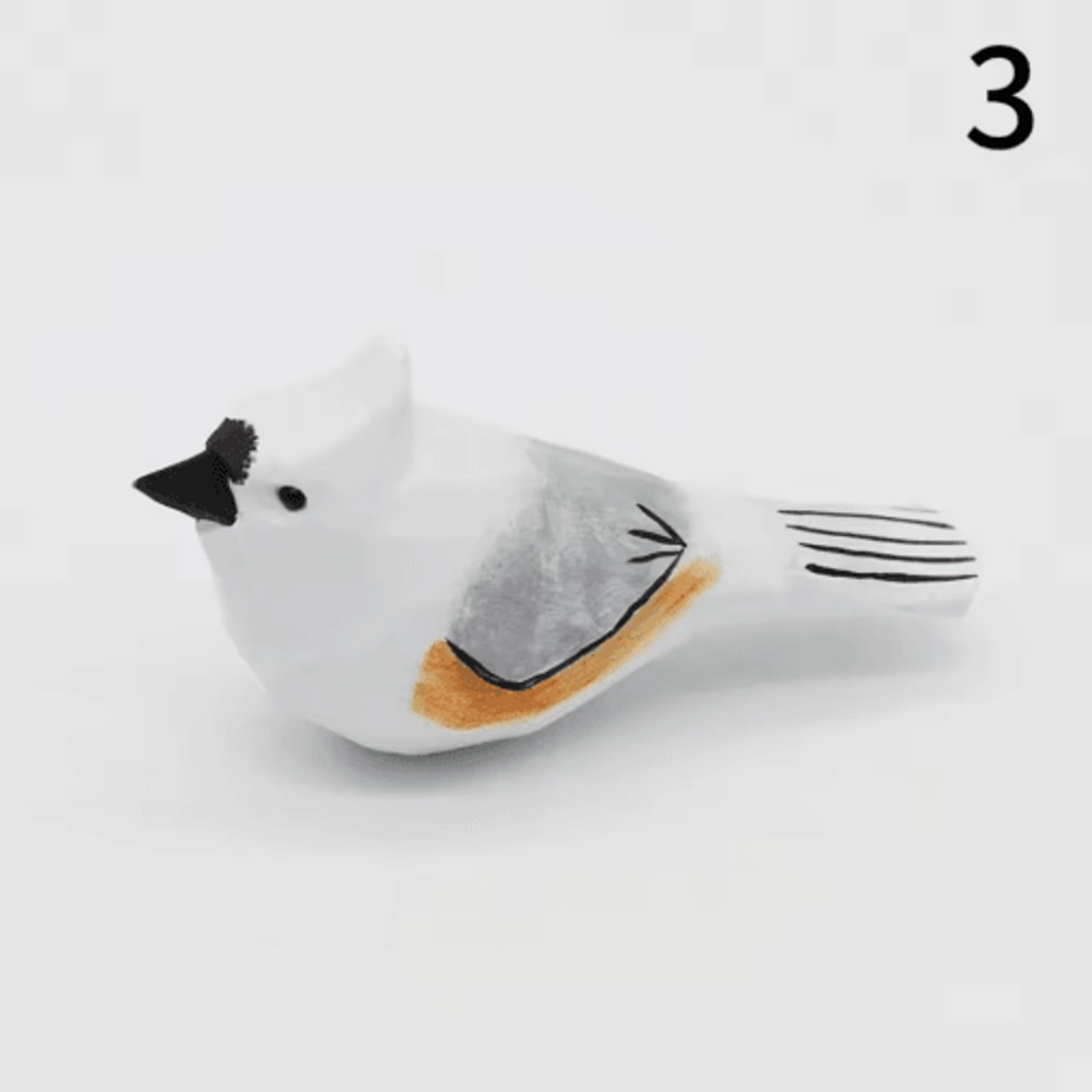 HandCarved Wooden Bird Figurine Cute Mini Wood Carving Decor Gift 17