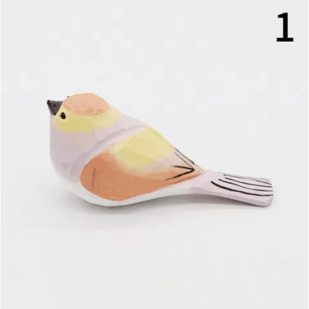 HandCarved Wooden Bird Figurine Cute Mini Wood Carving Decor Gift 19