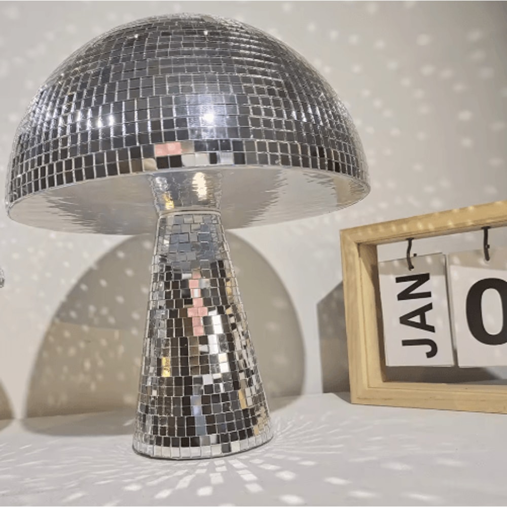 Mushroom Disco Ball Decor Mirror Party Accent For Stylish Spaces 2