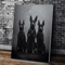 Doberman Woman Canvas Art Modern Dog Portrait Wall Decor For Stylish Homes 11