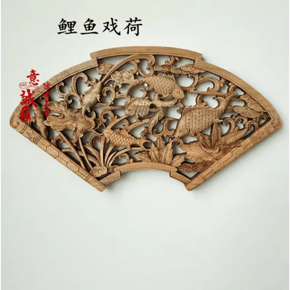 Camphor Wood Dragon Phoenix Wall Hanging Traditional Chinese Carved Art Decor 22