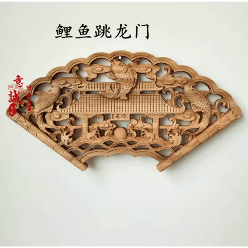 Camphor Wood Dragon Phoenix Wall Hanging Traditional Chinese Carved Art Decor 23