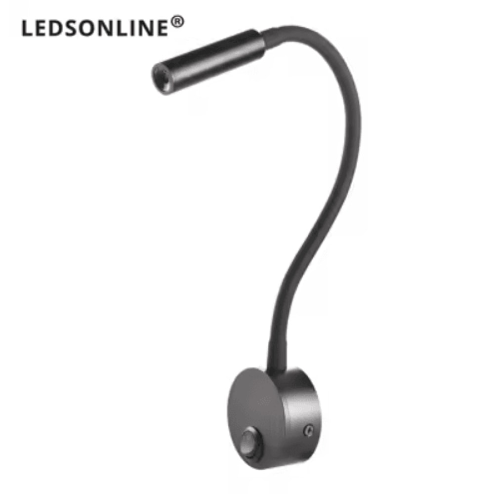 Flexible Gooseneck Bedside Reading Light Wall Sconce Clamp Lamp With Switch 2
