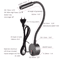 Flexible Gooseneck Bedside Reading Light Wall Sconce Clamp Lamp With Switch 13