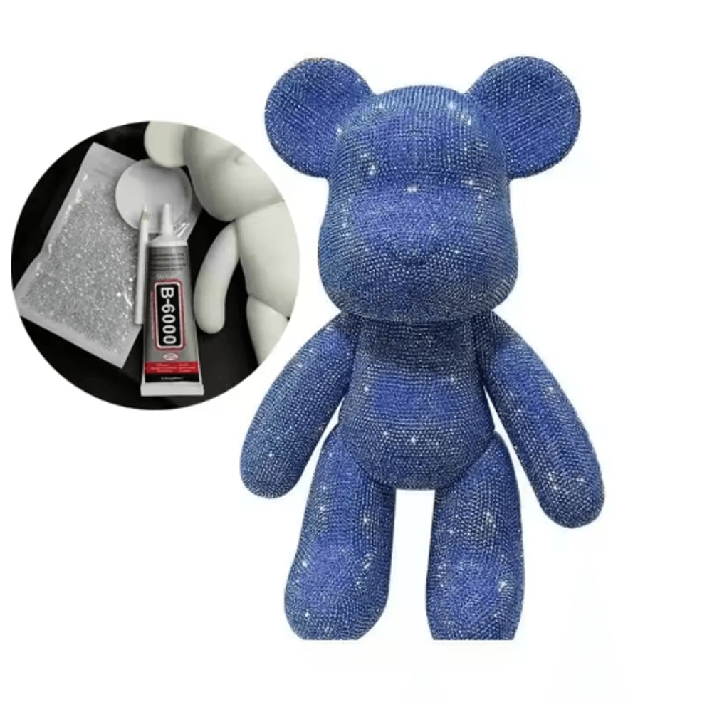 Rhinestone Crystal Bear Figurine DIY Beaded Embroidery Desk Decor 6