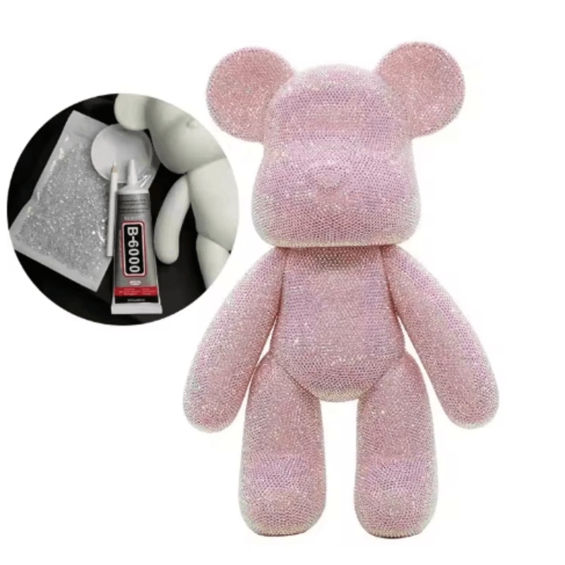 Rhinestone Crystal Bear Figurine DIY Beaded Embroidery Desk Decor 7