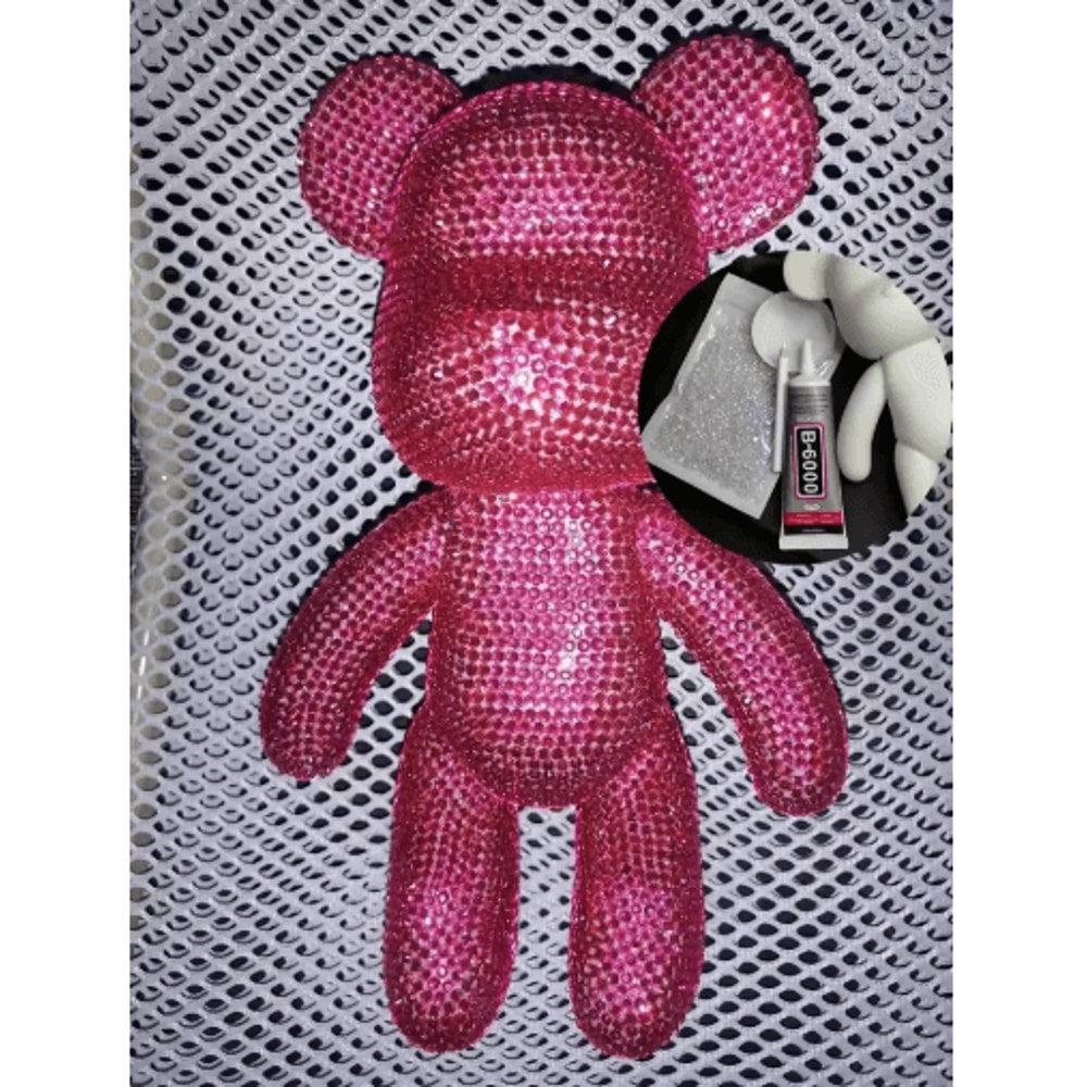 Rhinestone Crystal Bear Figurine DIY Beaded Embroidery Desk Decor 8